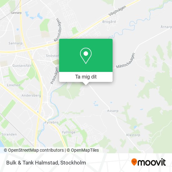 Bulk & Tank Halmstad karta