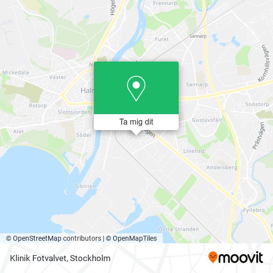 Klinik Fotvalvet karta