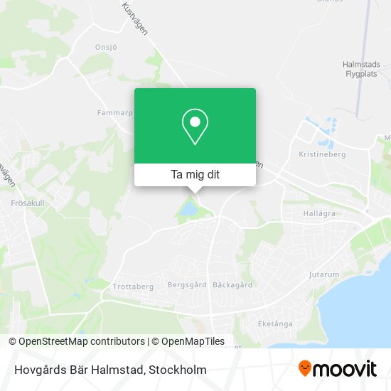 Hovgårds Bär Halmstad karta