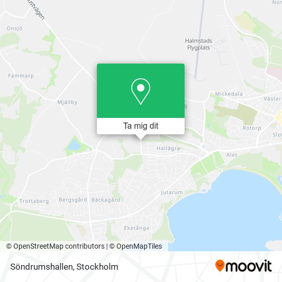 Söndrumshallen karta