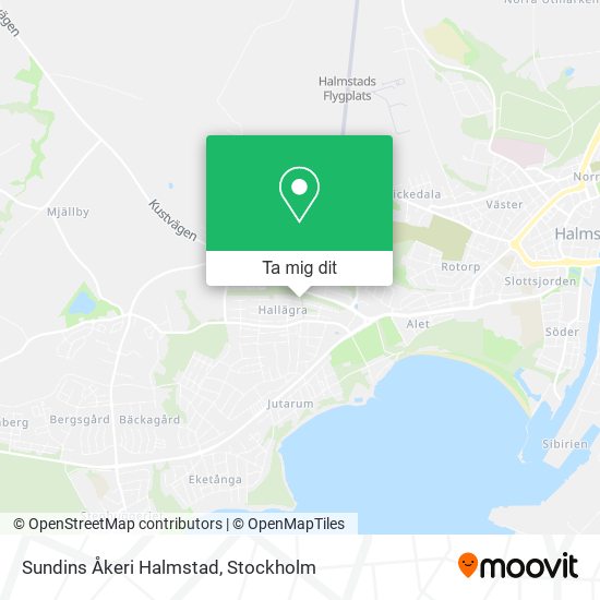 Sundins Åkeri Halmstad karta