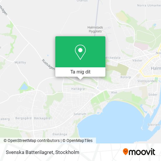 Svenska Batterilagret karta