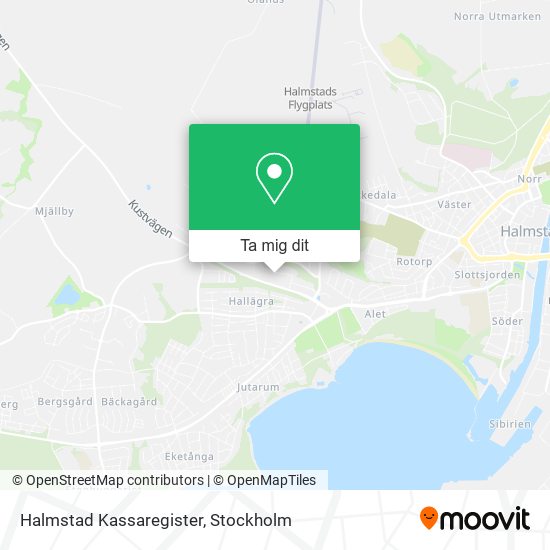 Halmstad Kassaregister karta