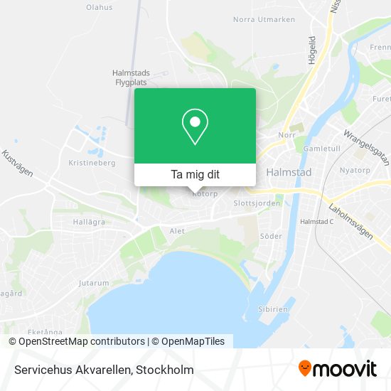 Servicehus Akvarellen karta