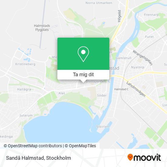 Sandå Halmstad karta