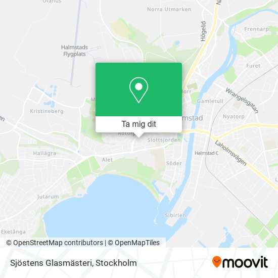Sjöstens Glasmästeri karta