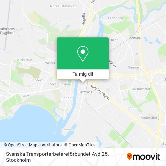 Svenska Transportarbetareförbundet Avd.25 karta