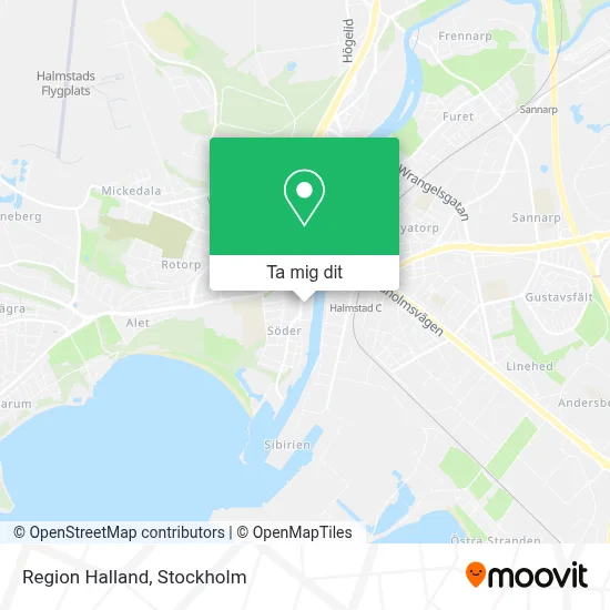 Region Halland karta