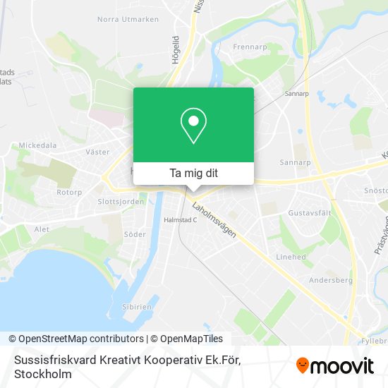 Sussisfriskvard Kreativt Kooperativ Ek.För karta