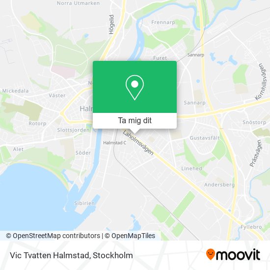 Vic Tvatten Halmstad karta
