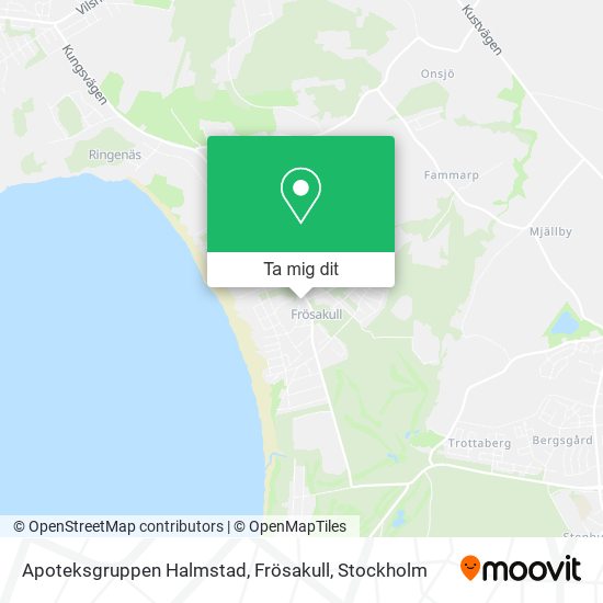 Apoteksgruppen Halmstad, Frösakull karta