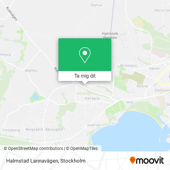 Halmstad Lannavägen karta