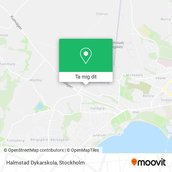 Halmstad Dykarskola karta