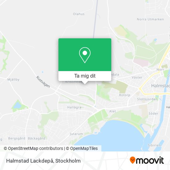 Halmstad Lackdepå karta