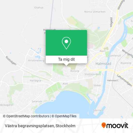 Västra begravningsplatsen karta