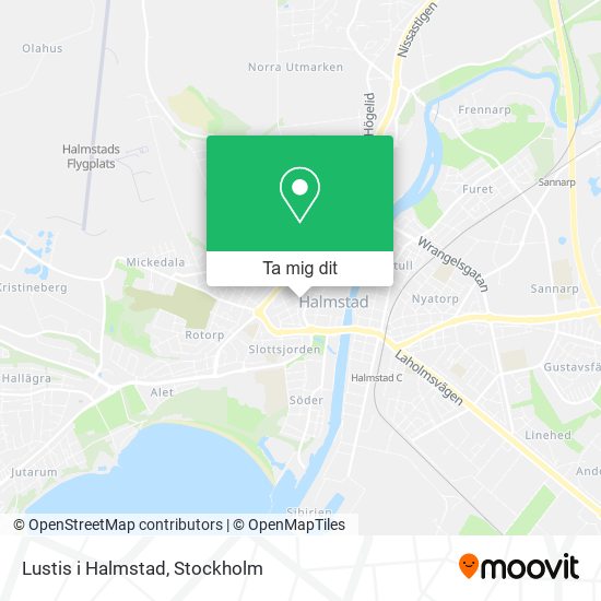 Lustis i Halmstad karta