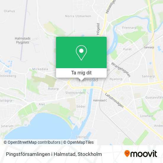 Pingstförsamlingen i Halmstad karta