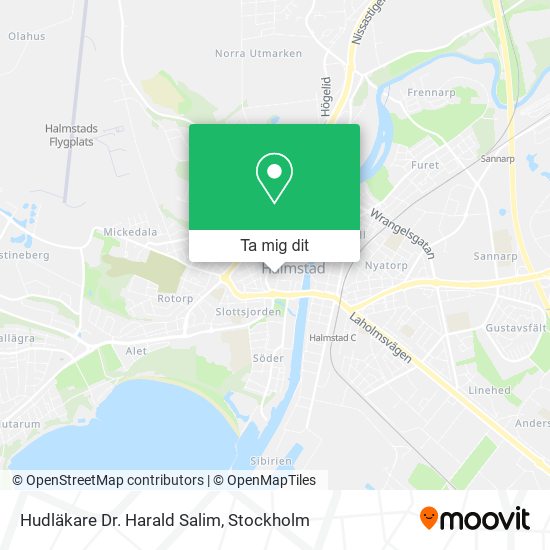 Hudläkare Dr. Harald Salim karta