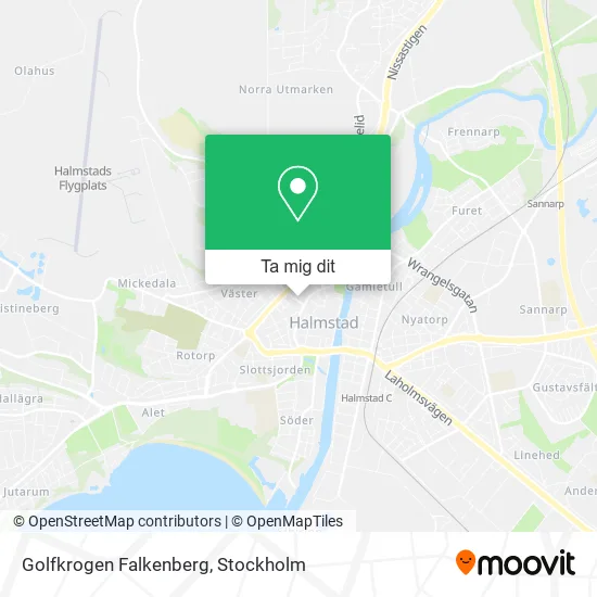 Golfkrogen Falkenberg karta