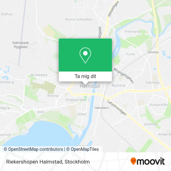 Riekershopen Halmstad karta