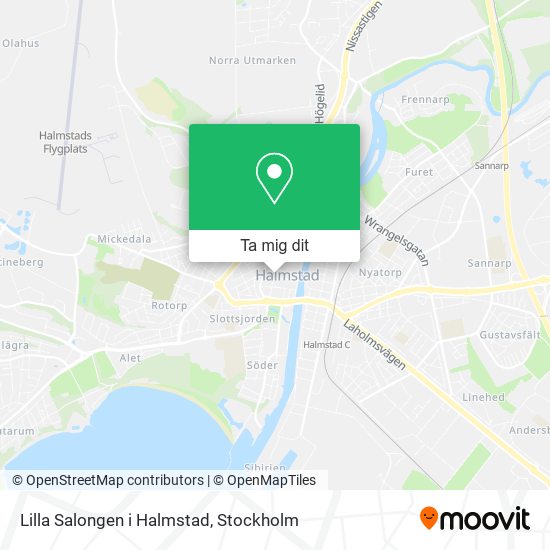 Lilla Salongen i Halmstad karta