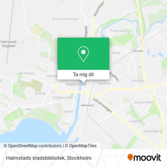 Halmstads stadsbibliotek karta