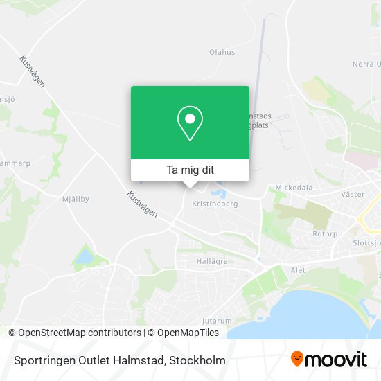 Sportringen Outlet Halmstad karta