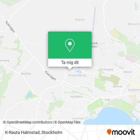 K-Rauta Halmstad karta