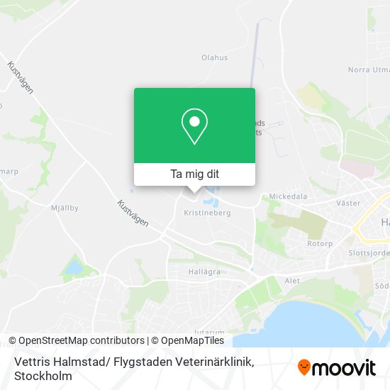 Vettris Halmstad/ Flygstaden Veterinärklinik karta