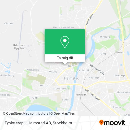 Fysioterapi i Halmstad AB karta