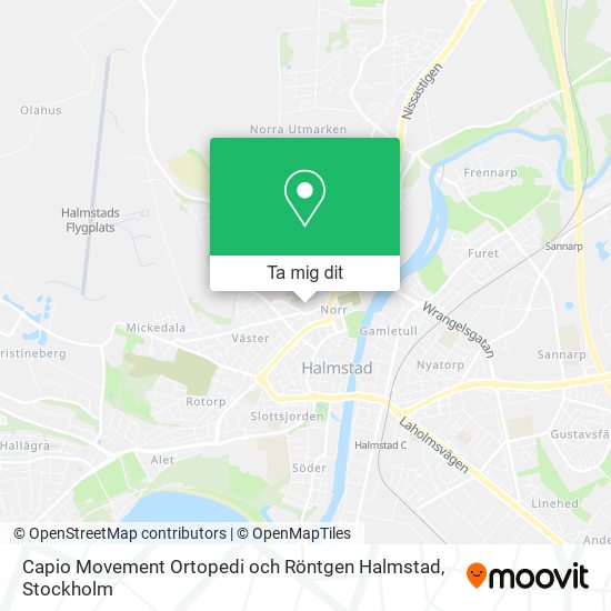 Capio Movement Ortopedi och Röntgen Halmstad karta