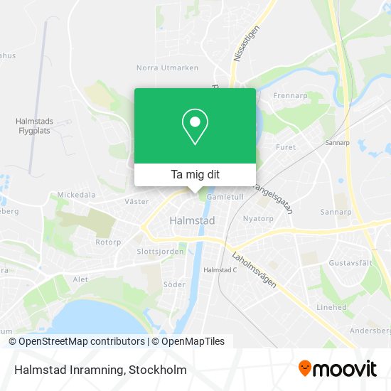 Halmstad Inramning karta