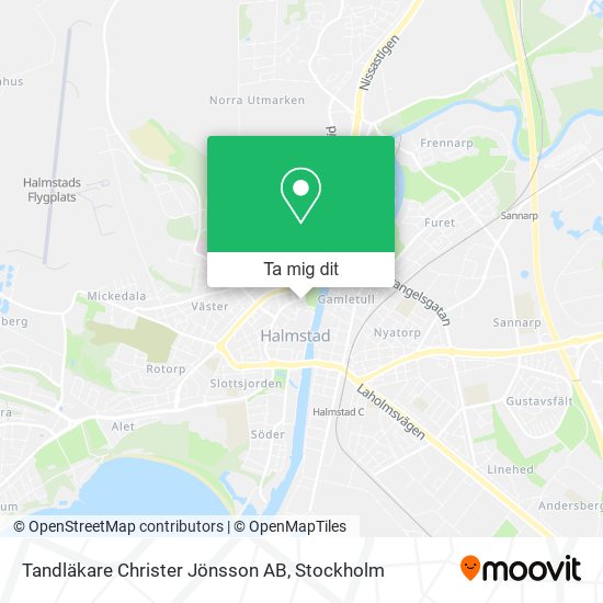 Tandläkare Christer Jönsson AB karta