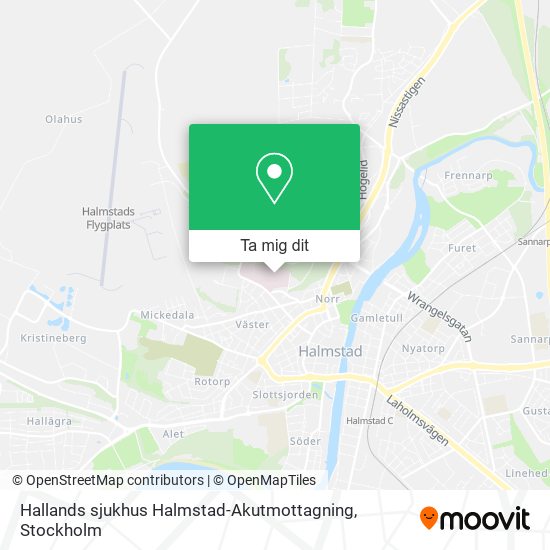 Hallands sjukhus Halmstad-Akutmottagning karta