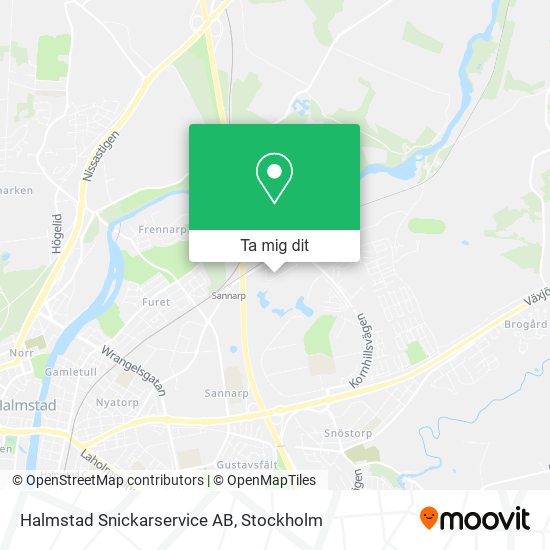 Halmstad Snickarservice AB karta
