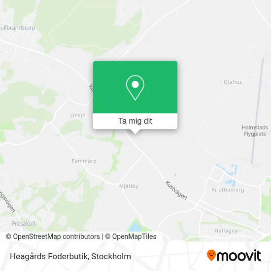 Heagårds Foderbutik karta