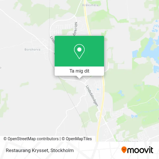Restaurang Krysset karta