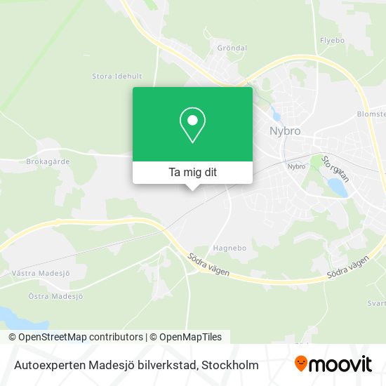 Autoexperten Madesjö bilverkstad karta