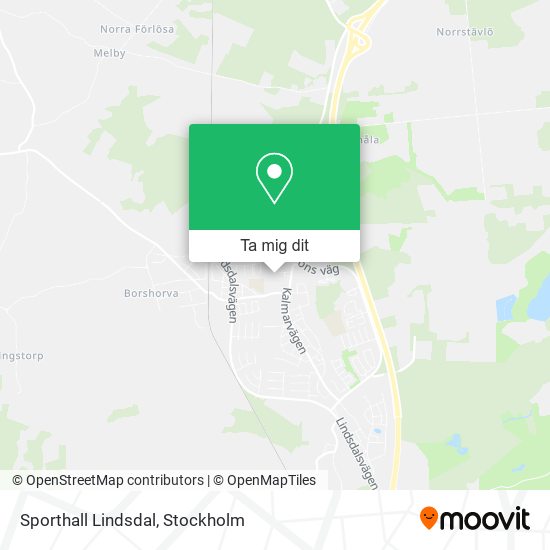 Sporthall Lindsdal karta