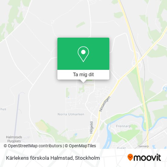 Kärlekens förskola Halmstad karta