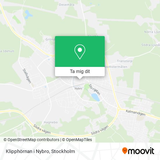 Klipphörnan i Nybro karta