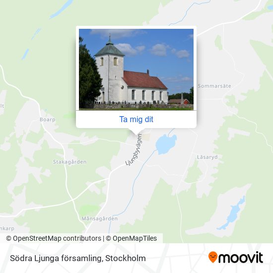 Södra Ljunga församling karta