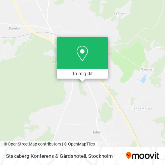 Stakaberg Konferens & Gårdshotell karta