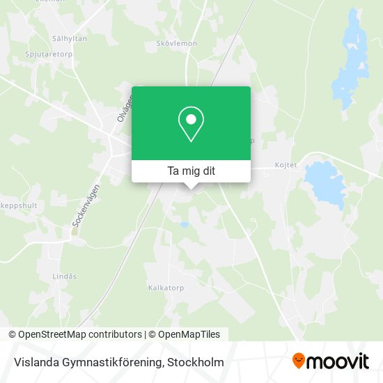 Vislanda Gymnastikförening karta