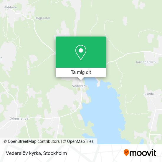 Vederslöv kyrka karta
