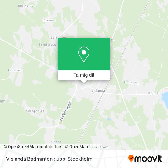 Vislanda Badmintonklubb karta