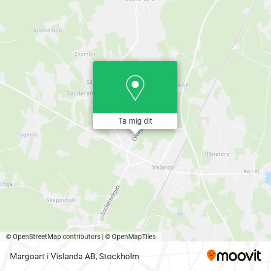 Margoart i Vislanda AB karta