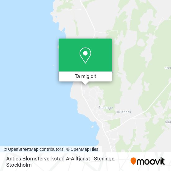 Antjes Blomsterverkstad A-Alltjänst i Steninge karta