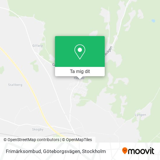 Frimärksombud, Göteborgsvägen karta