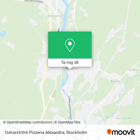 Oskarström Pizzeria Alexandra karta